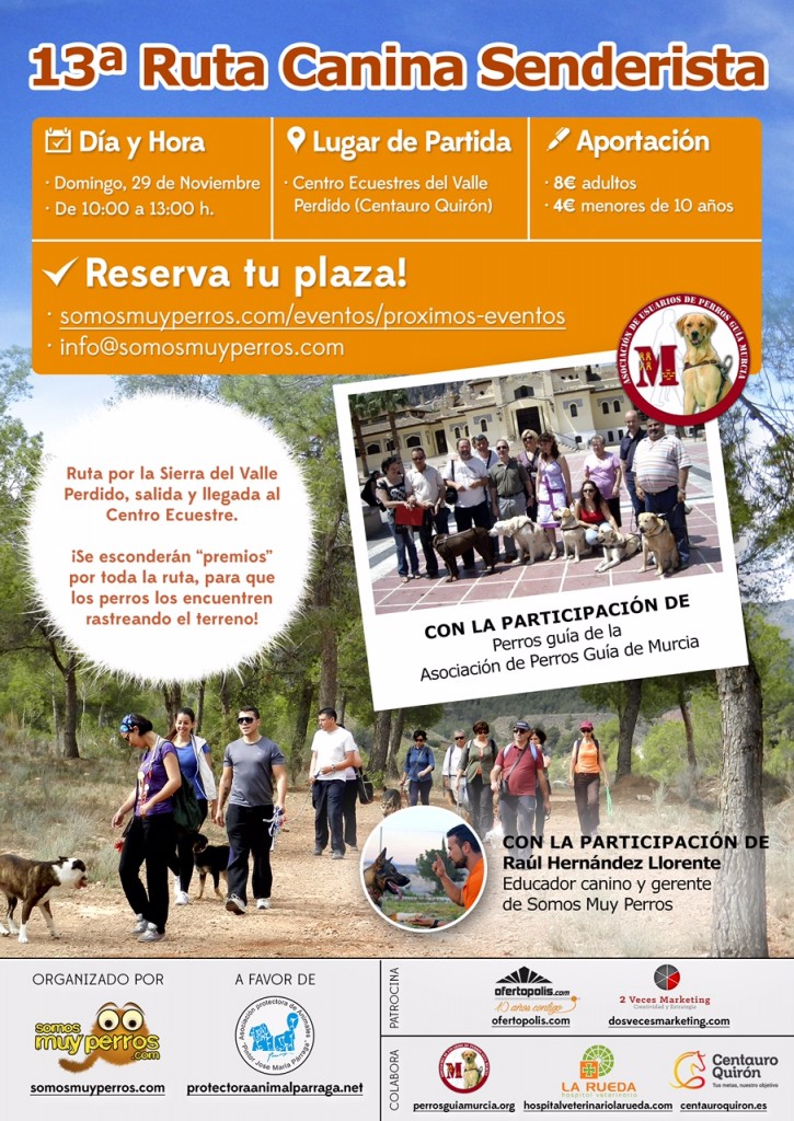 13ª Ruta Canina junto Asociacion Perros Guias de Murcia