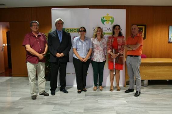 jurado de los Premios Solidarios ONCE 2016. De izda. a derecha: Diego Cruzado, Juan Carlos Morejón de Girón, Teresa Lajarín, Concepción Ruiz, Ana Peláez y José Luis Aedo.